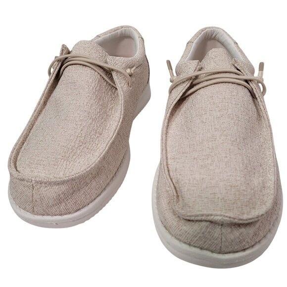 WHITIN Men's Wide Slip-On Loafers Ultra-Light Beige Casual Shoes Size 40 (8) - Picture 5 of 9